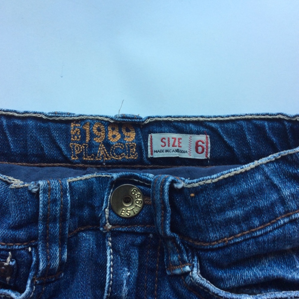 1989 Place Girls Jean Skirt with Sewn in Shorts - Picture 8 of 8